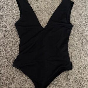 Free People Black Bodysuit